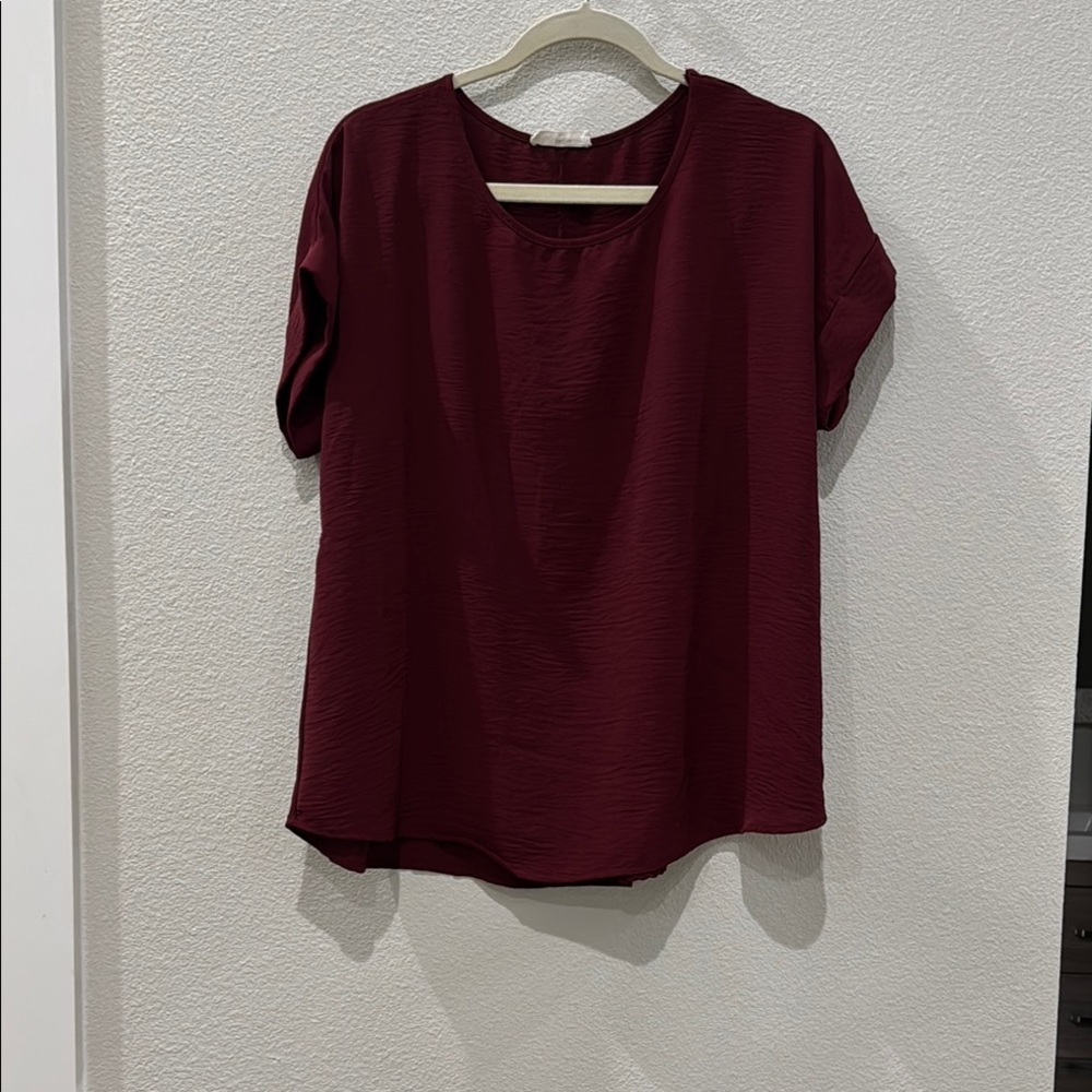 Elegant Burgundy Women's Top